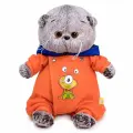 Мягкая игрушка BUDIBASA Басик BABY в комбинезоне с монстриком, 20 см
