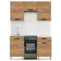 Кухонный Гарнитур, кухня Рио 1,5м, ЛДСП, Дуб Крафт золотой столешница Антарес