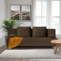 Раскладной диван кровать Токио, механизм еврокнижка, 190х73х73 см, коричневый, прямой диванчик с ящиком для хранения