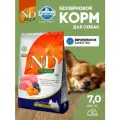 Сухой корм для взрослых собак Мини 7кг Ягненок беззерновой Farmina N&D Pumpkin Н&Д Тыква ягненок с черникой