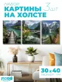 Модульная интерьерная картина на холсте Горное озеро 30х40