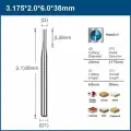 Фреза прямая двухзаходная XCAN 3,175х2х6х38 мм