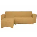 Чехол на угловой диван с выступом слева Venera, цвет Медовый
