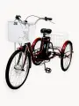 Трехколесный электровелосипед для взрослых Izh-Bike (Иж-Байк) Фермер 24 2025 Красный металлик