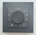 Термостат Dm с механическим управлением, черный, 55х55 мм, с рамкой