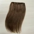 Однопрядь из натуральных волос для наращивания на заколках 50см 100г - русый #6