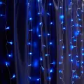 Светодиодная гирлянда Feron CL21 занавес 3*2м + 3м синий статичная, c питанием от сети 230V, белый шнур