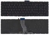 Клавиатура для ноутбука HP Omen 17-W000 черная с красной подсветкой