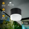 Уличный потолочный светильник Arte Lamp PIAUTOS A1926PF-1BK GX53 чёрный