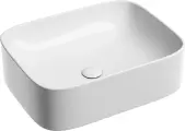 Накладная раковина Ceramicanova Element CN6052 51 фарфоровая, без отверстия под смеситель, раковина для ванной, 50, 5 см, прямоугольная, белая