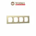 Рамка из металла на 4 поста Werkel Аluminium W0041711 шампань алюминий