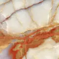 Самоклеящаяся антивандальная пленка для декора, мебели и кухонных фартуков Оникс оранжевый. (155х60 см.)