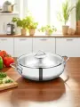 Кастрюля из нержавеющей стали со стеклянной крышкой 5 л