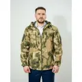 Куртка ветровка тактическая мембранная Софтшелл, мох, размера М, полигон