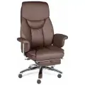 Кресло руководителя Norden Парламент, обивка -темно-коричневая кожа