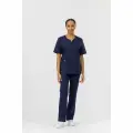 Медицинский костюм Медстиль, стрейч-коттон, женский, рост 164-170, размер 64, темно-синий