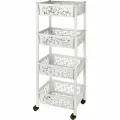 Этажерка PR_Keeplex Light на колесах 4-х секцион. белое облако, 1718886