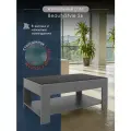 Стол журнальный Мебелик с стеклянной столешницей и полкой BeautyStyle 26 графит темный U961/стекло черное