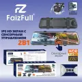 Автомобильный видеорегистратор FaizFull, Full HD, 10-дюймовый IPS-дисплей, камера заднего вида