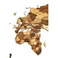 Деревянная карта мира настенная 200х120см / Деревянная карта мира Русский язык (гравировка стран, столиц, городов, штатов)