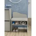 Тумба для обуви Курскмебель 52,9х25,2х63 см, с сиденьем, ЛДСП, серая