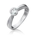 Кольцо PLATINA, белое золото, 585 проба, бриллиант, размер 16