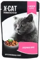 X-CAT для взрослых кастрированных котов и стерилизованных кошек с лососем в соусе (85 гр х 24 шт)