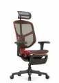 Кресло с подножкой FALTO Enjoy 2 Ultra GAME (наклон вперед, сетка, черный с красным)