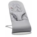 Шезлонг для новорожденных BabyBjorn детское кресло качалка Bliss Cotton Light Grey