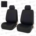 Чехлы в машину на передние сиденья универсальные PSV Elegant Next 2 FRONT (Черный/Ромб синий/отстрочка синяя), ромб + экокожа