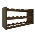 Стеллаж для вина и шампанского на 18 бутылок из дерева, размеры с бутылками Ш63.5хВ40хГ30, коричневый