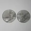 Коллекционные кабошоны льдистый кварц, пара, 30х30х3 мм, Урал, «True Stones»