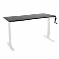Стол с регулировкой высоты механический LuxAlto LA-T33-M1 белый/черный ЛДСП 180*80*2.5