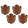 Набор из 4-х Горшков Ломоносовский 0,35л (мрамор)