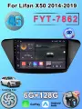 Магнитола для Lifan X50 2014-2019, Автомагнитола для Лифан X50 , FTY7862,4G Android 6+128GB 2din Мультимедиа Bluetooth FM WIFI Автомобильный