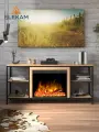 Камин электрический ELEKAM LOFT 23 с очагом и порталом, с пультом, обогревом и имитацией пламени ( электрокамин)