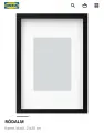 IKEA RÖDALM Рамка, черная, 21x30 см