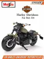 Мотоцикл коллекционный Maisto Harley Davidson Fat Bob 114, масштаб 1:18, зеленый