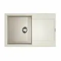 Кухонная мойка с крылом OMOIKIRI Daisen 78T-WH, искусственный гранит/белый