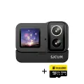 Экшн-камера SJCam SJ20 Dual Lens Black, с картой памяти 128ГБ, с креплением, водонепроницаемая 4K Ultra