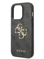 Guess для iPhone 14 Pro Max чехол PU 4G Big metal logo Hard Grey