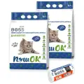Наполнитель для кошачьего туалета минеральный/котята(пушок) Catboss, 16л, (8лх2) + пакеты для кошачьего туалета (20шт)