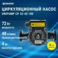 Циркуляционный насос Unipump CP 32-40, чугунный, черный, 72Вт