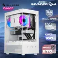 Корпус Invader Q4S + 3 ARGB вентилятора + закаленное стекло, Micro-ATX, Mini-ITX