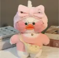 Мягкая игрушка утка lalafanfan белая с маркировкой Semo Vina / птица уточка ЛалафанфанL