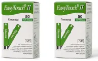 Тест-полоски на глюкозу ИзиТач №50, 2 уп.
