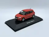 SKODA Fabia II (2010), red, масштабная модель коллекционная