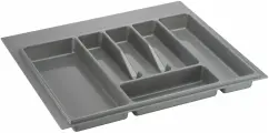 Лоток для столовых приборов в модуль 600 мм, пластмасса серый