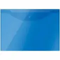 Папка-конверт на кнопке OfficeSpace (А3, 150мкм, пластик) полупрозрачная синяя (267523), 10шт.