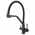 KNOW EASY-Смеситель для кухни под фильтр для питьевой воды / с съемным изливом / высокий, поворотный / черный, матовый